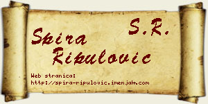 Spira Ripulović vizit kartica